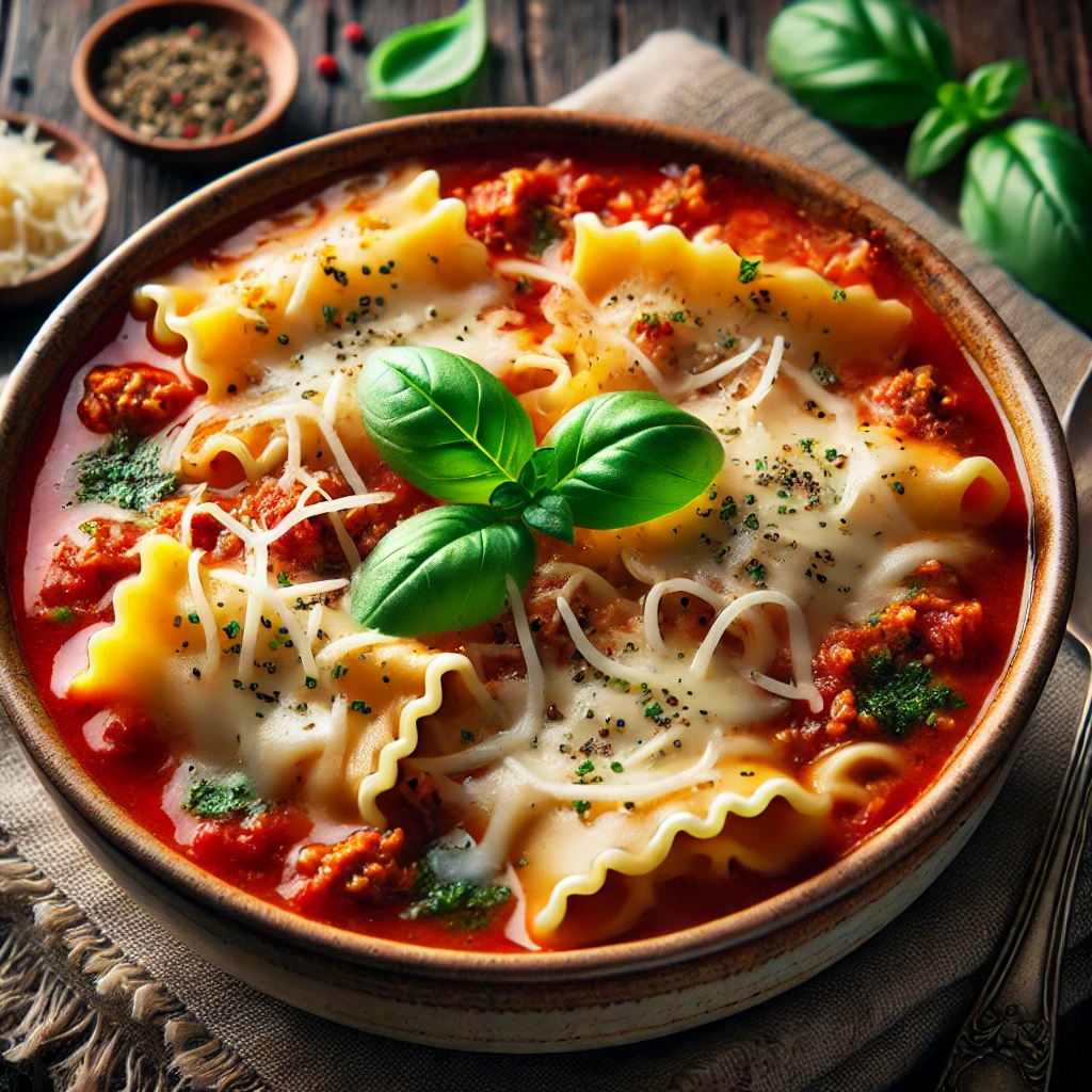 Italian Soup Hearty Soup Comfort Food Soup Lasagna-Inspired Soup Savory Pasta Soup Cheesy Tomato Soup Lasagna-Style Soup Rich Tomato Soup Creamy Lasagna Soup One-Pot Lasagna Soup